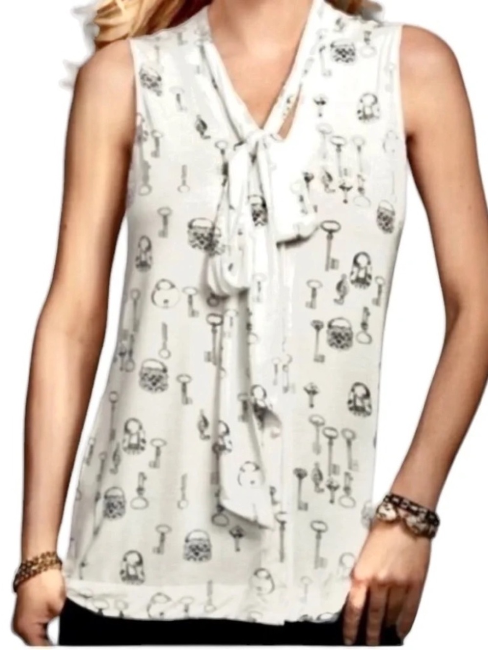 CAbi Keys Please! Sleeveless Blouse Style 171